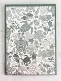 Green Turtle - 5x7 Card with Matching Envelope