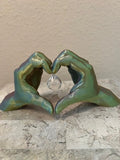 Heart Hands with Crystal