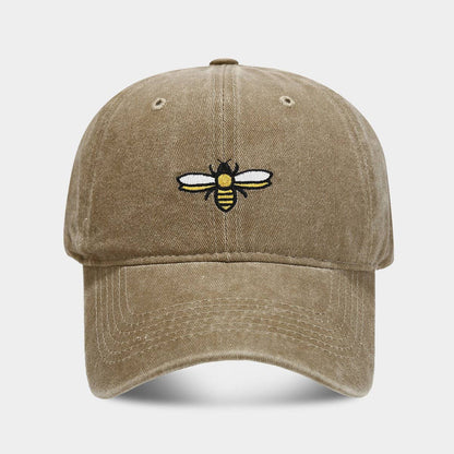 Bee Embroidery Baseball Cap -  Outdoor Sun Hat