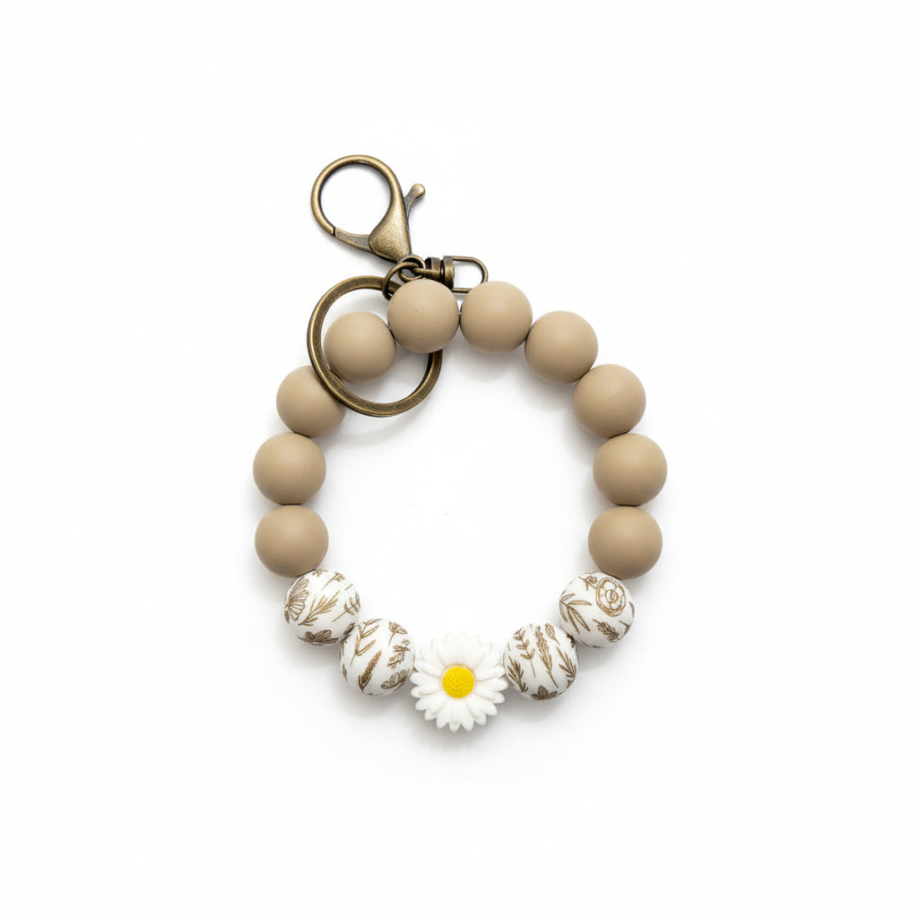 Flower Silicone Beaded Wristlets