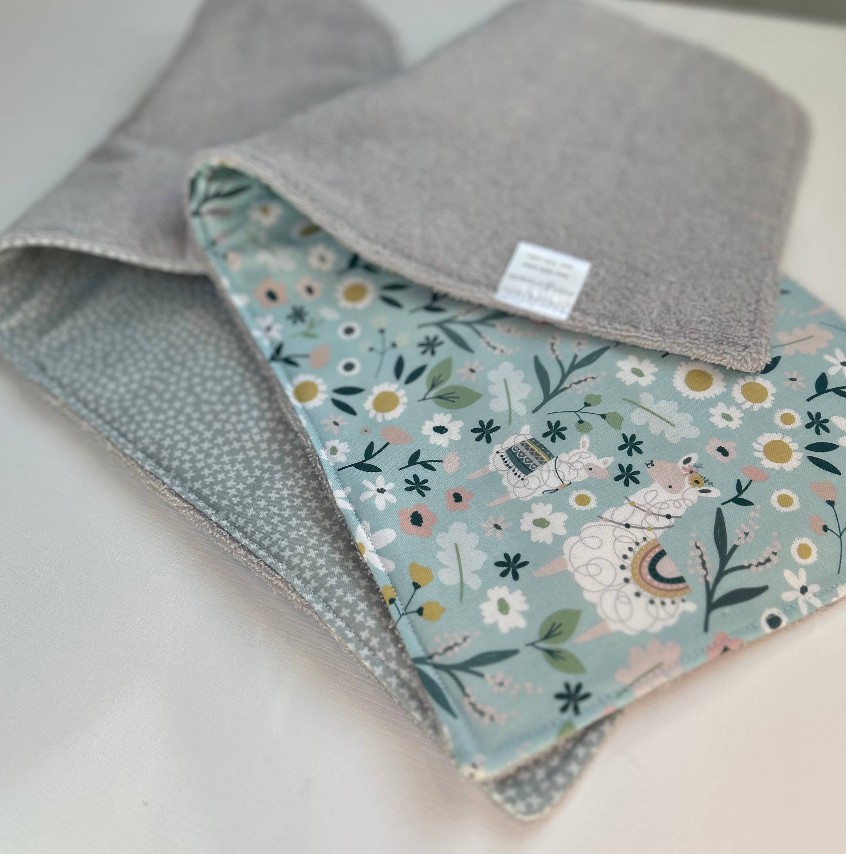 Llama Love Burp Cloth, set of 2