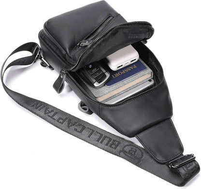 FR Fashion Co. Men's Executive Leather Sling Bag