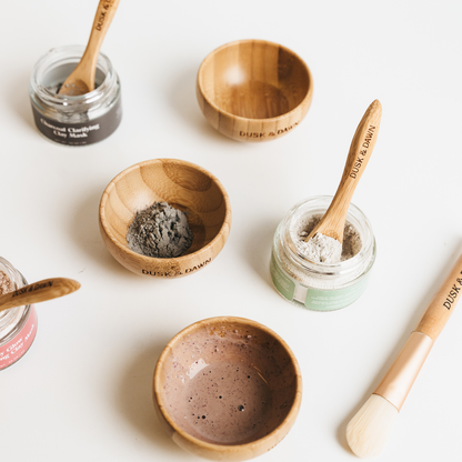 Clay Mask Mixing Bowl, Brush & Spoon Set
