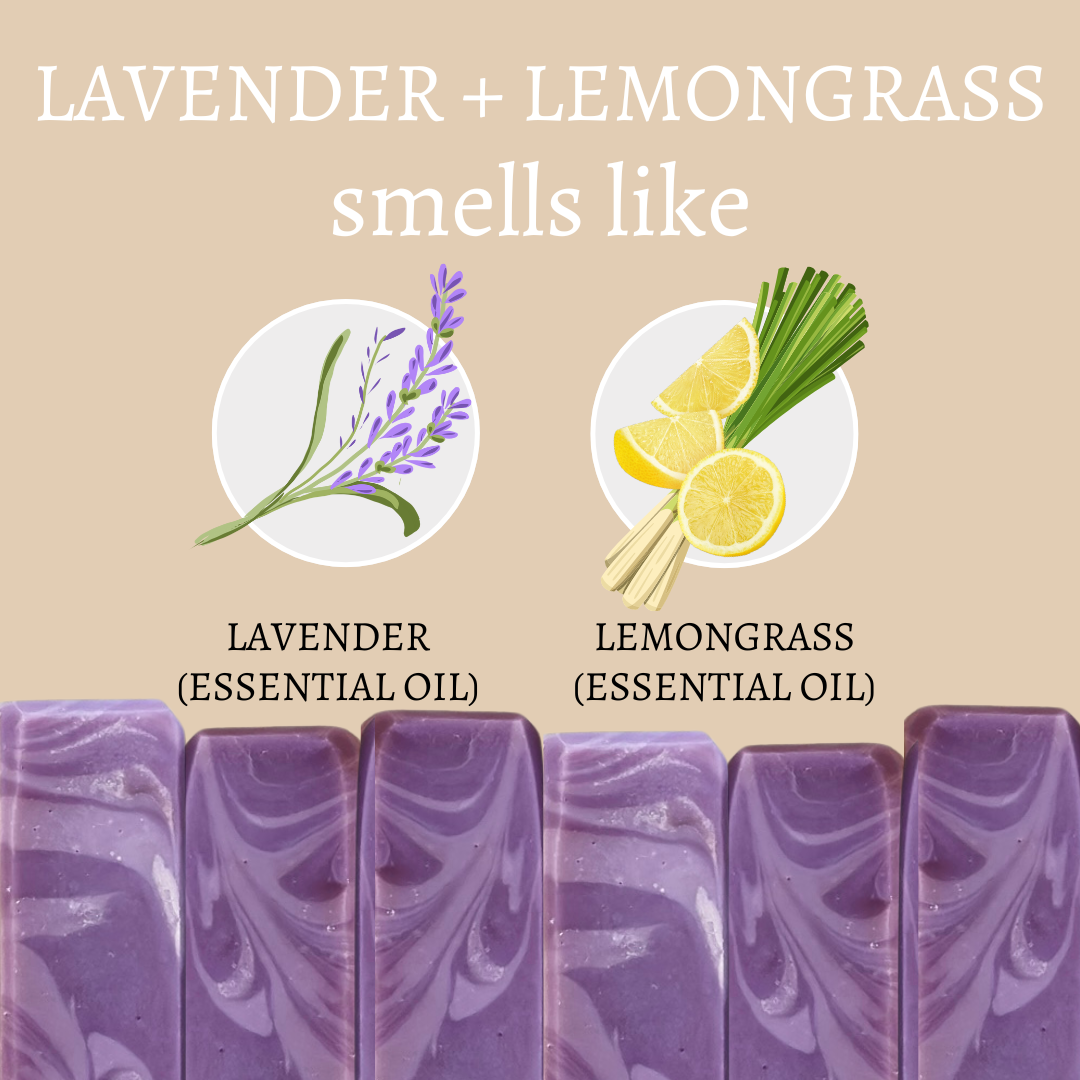 Lavender and Lemongrass Vegan Handmade Soap Bar - 4oz
