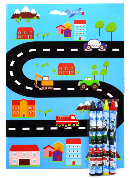 Transportation Vehicles Train and Construction Coloring Book