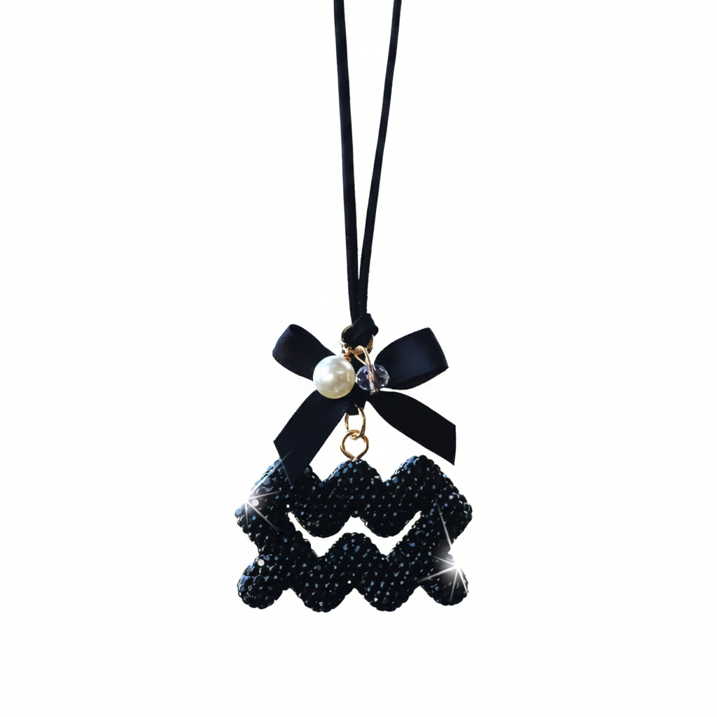 Zodiac Car Ornament - Black Bling