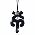 Zodiac Car Ornament - Black Bling