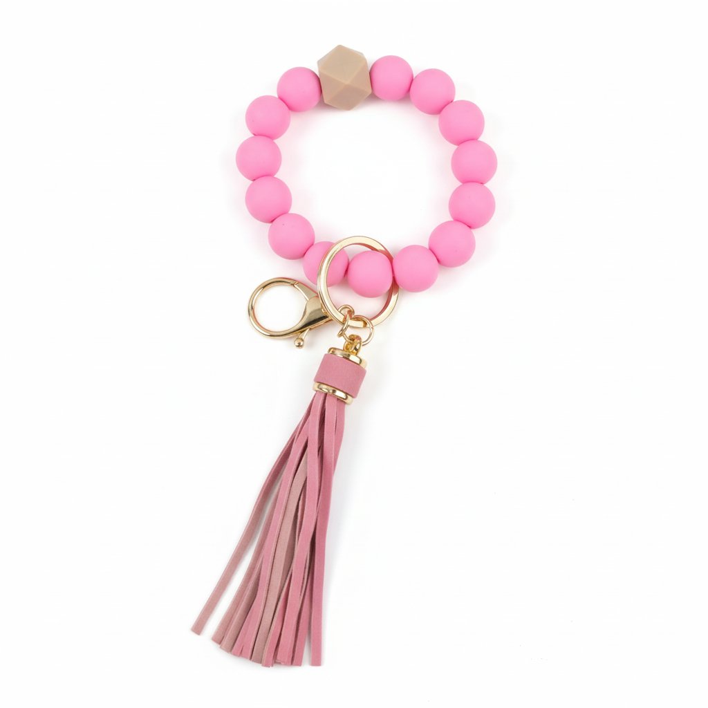 Solid Color Silicone Beaded Wristlets