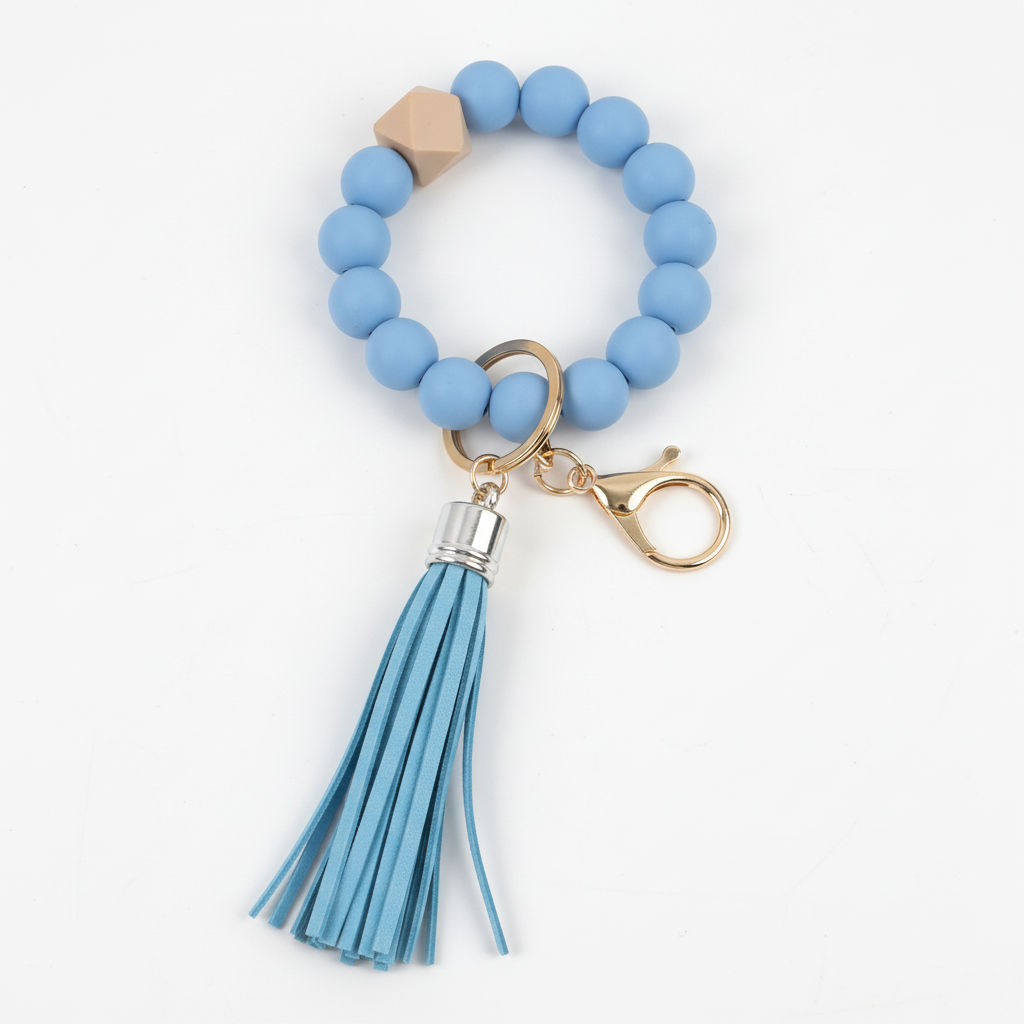 Solid Color Silicone Beaded Wristlets
