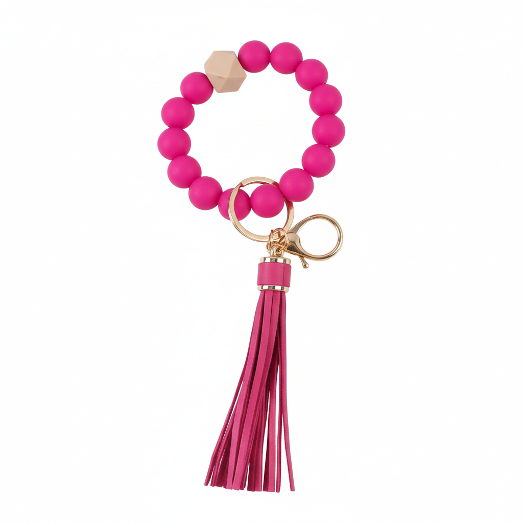 Solid Color Silicone Beaded Wristlets