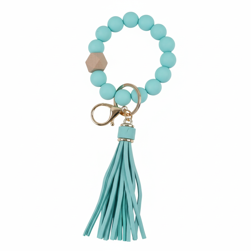 Solid Color Silicone Beaded Wristlets
