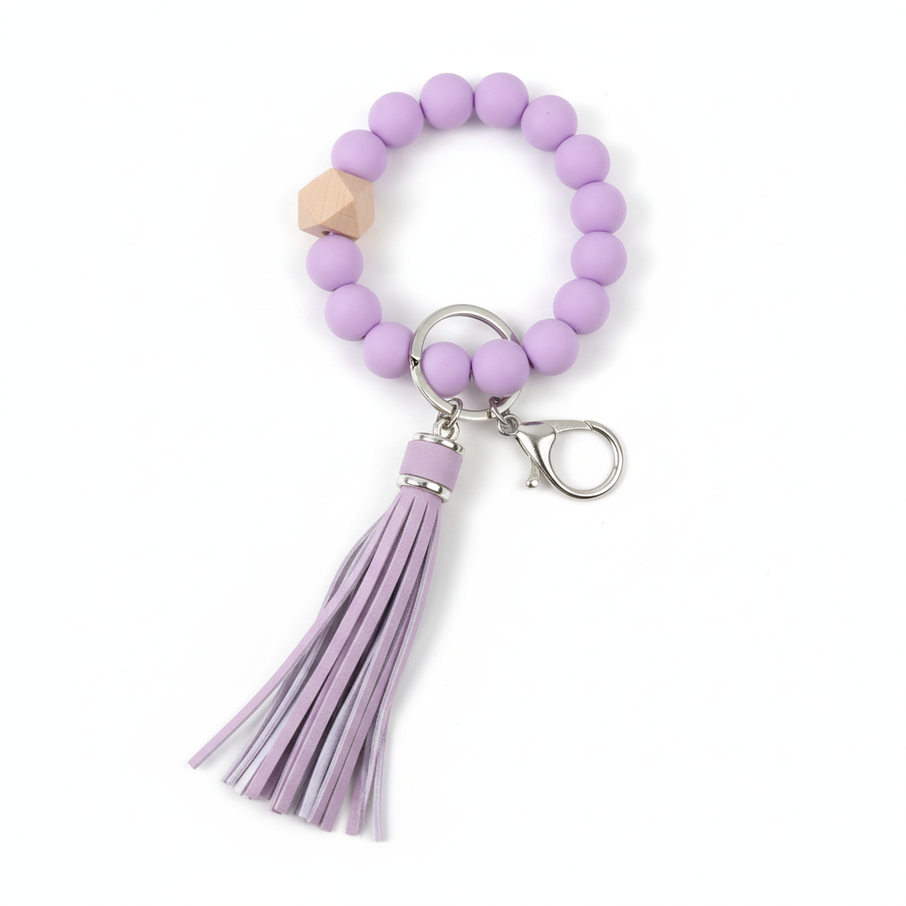 Solid Color Silicone Beaded Wristlets