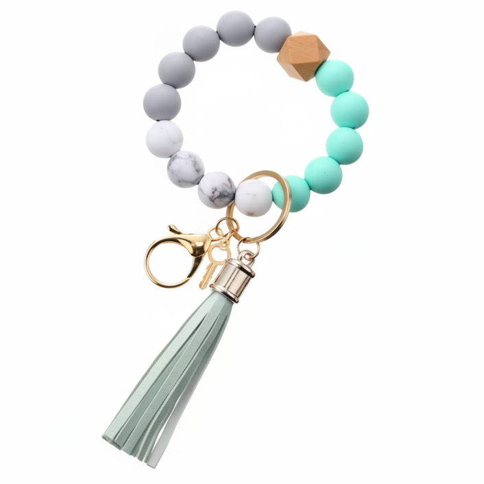 Multicolor Silicone Beaded Wristlets