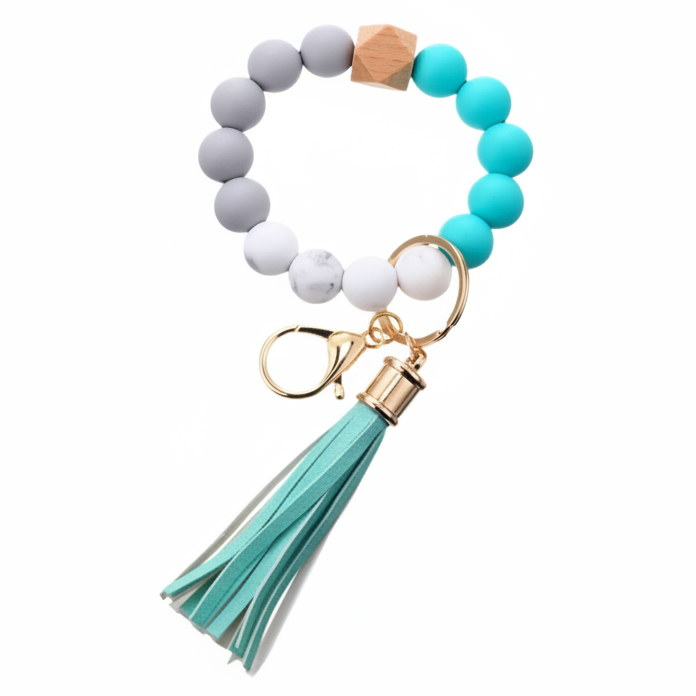 Multicolor Silicone Beaded Wristlets