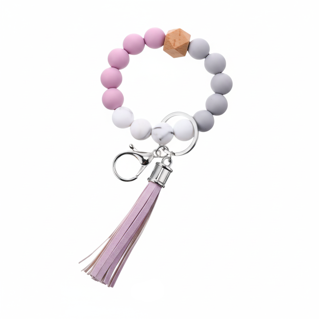 Multicolor Silicone Beaded Wristlets