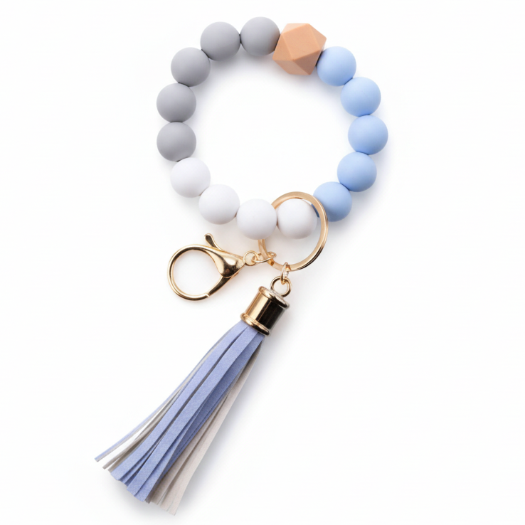 Multicolor Silicone Beaded Wristlets