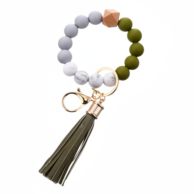 Multicolor Silicone Beaded Wristlets