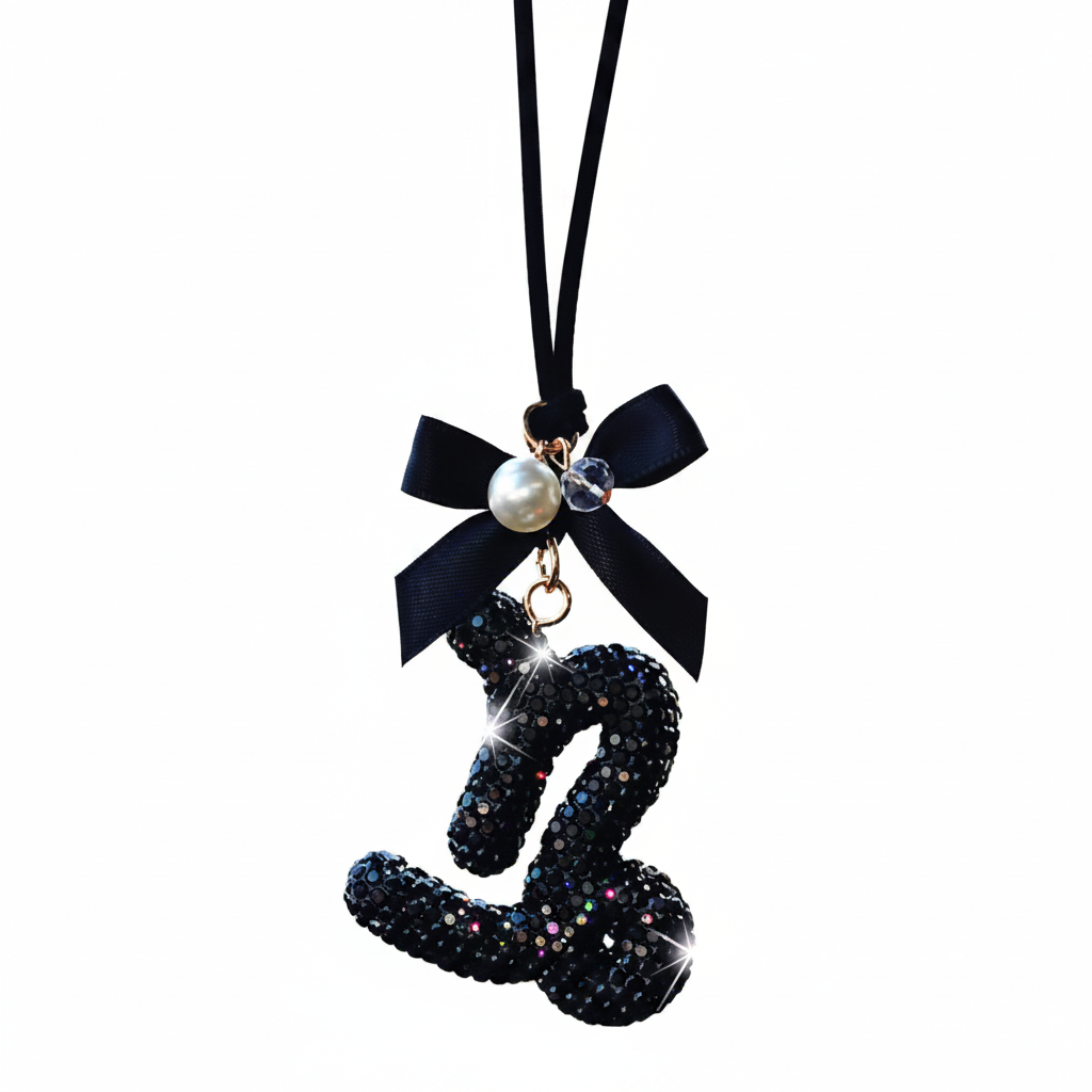 Zodiac Car Ornament - Black Bling