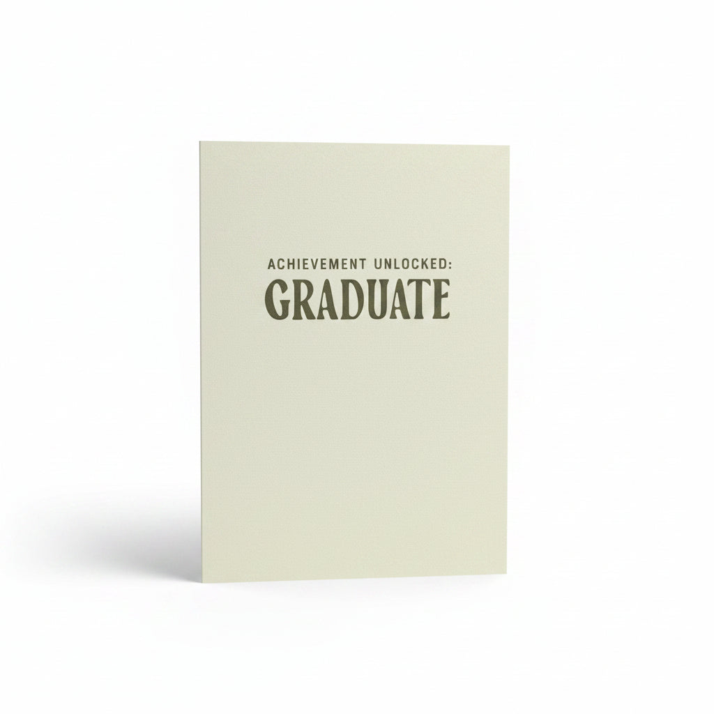 Achievement Unlocked: Graduate Greeting Card