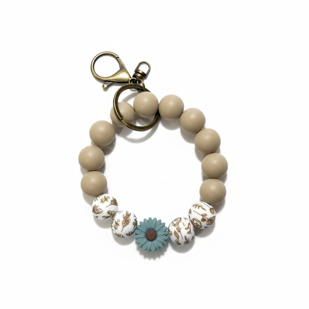 Flower Silicone Beaded Wristlets