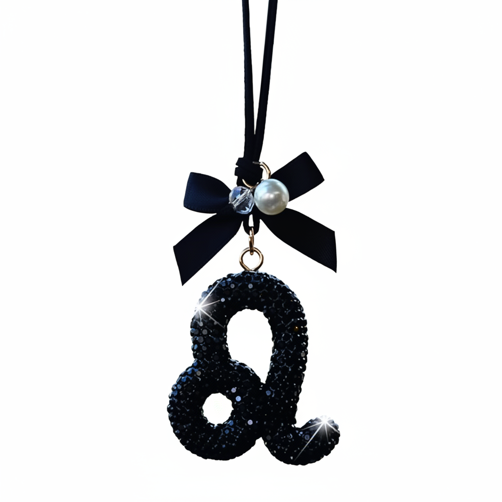 Zodiac Car Ornament - Black Bling
