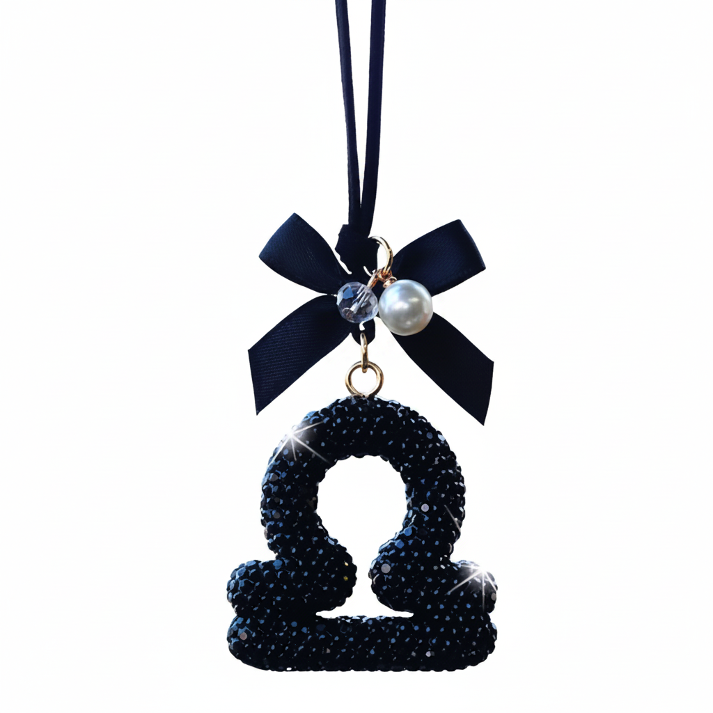 Zodiac Car Ornament - Black Bling