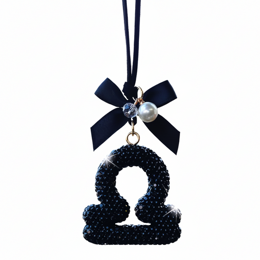 Zodiac Car Ornament - Black Bling