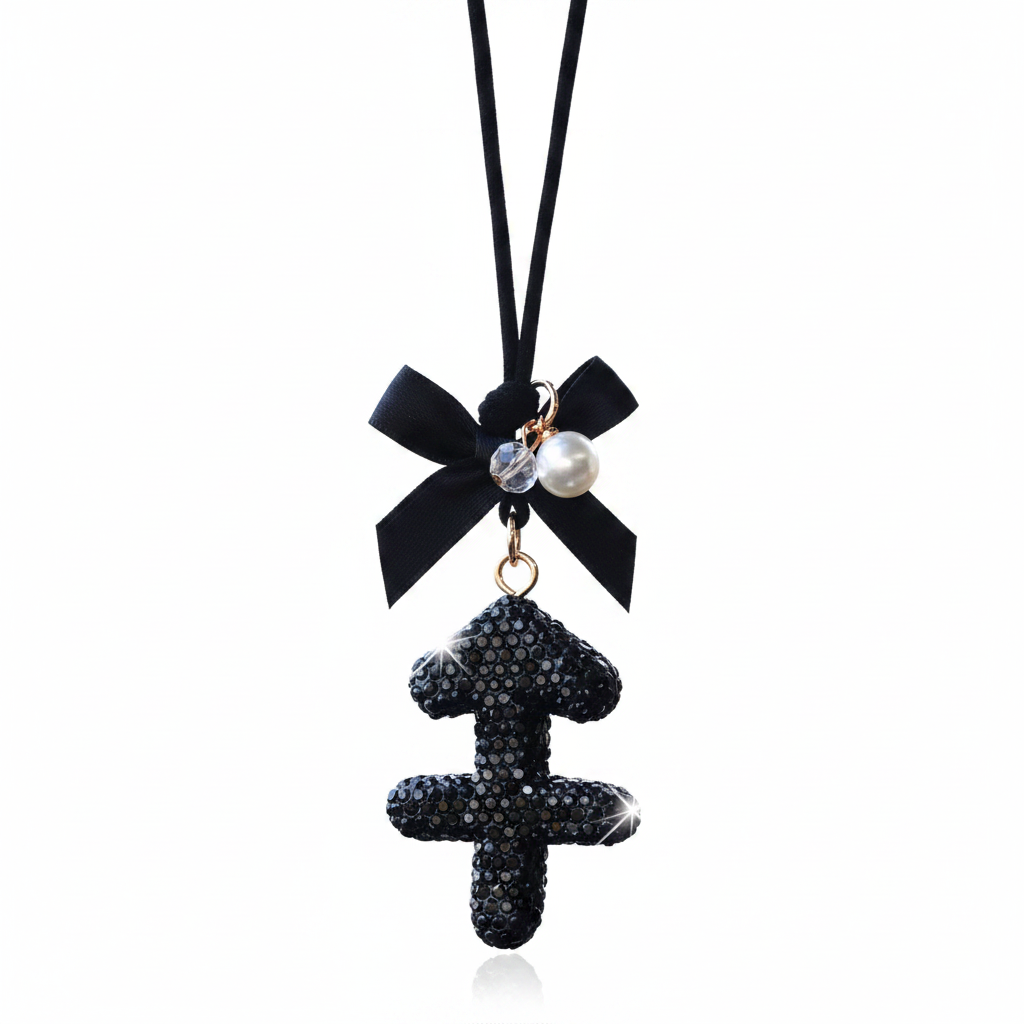Zodiac Car Ornament - Black Bling