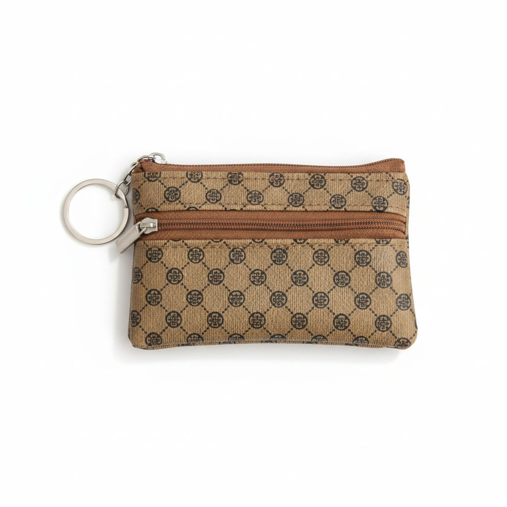 Compact Zip Pouch Wallet