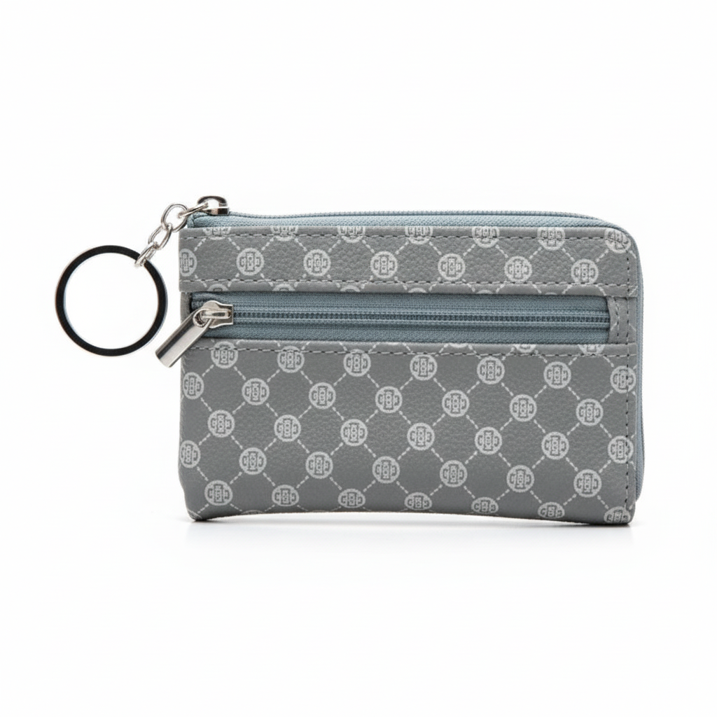 Compact Zip Pouch Wallet