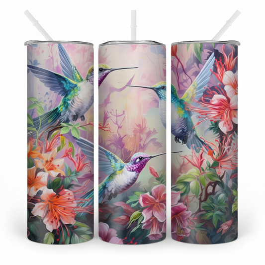 Hummingbird & Florals - 20Oz Tumbler