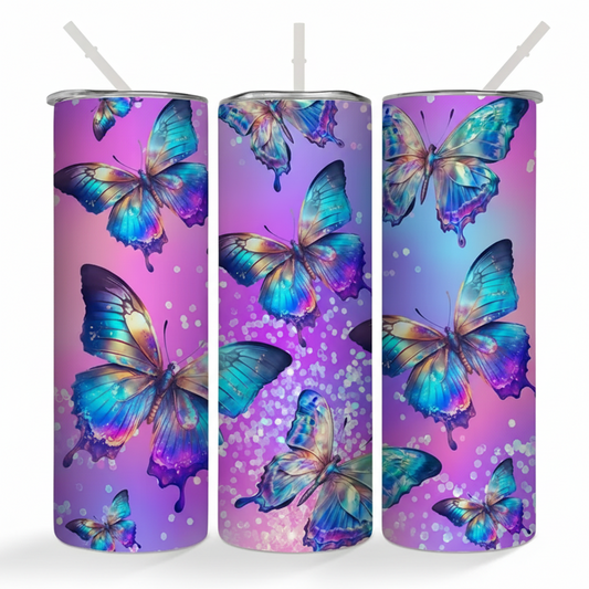 Colorful Purple Butterfly - 20Oz Tumbler