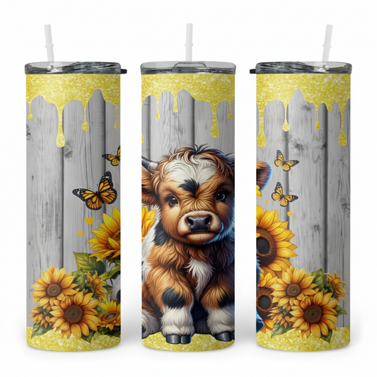 Calf and Sunflower - 20Oz Tumbler