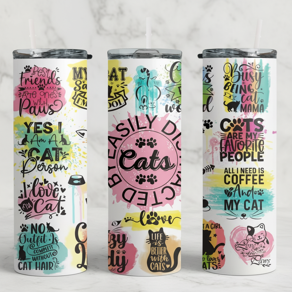 Beastily Distracted Cats - 20Oz Tumbler