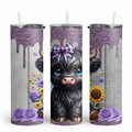 Calf w/ Purple Bow - 20Oz Tumbler