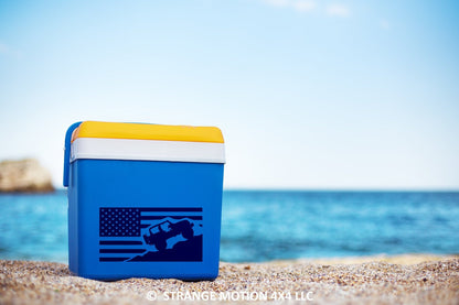 American Flag Vinyl Decal for Wrangler TJ | 250