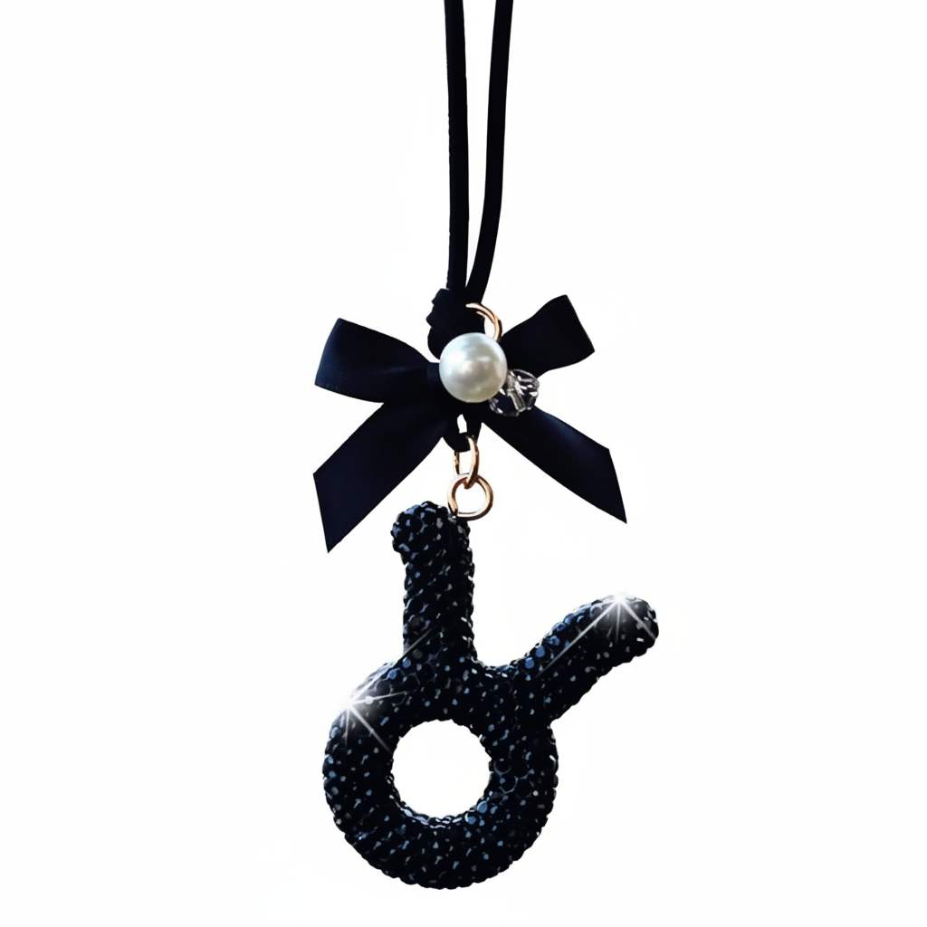 Zodiac Car Ornament - Black Bling