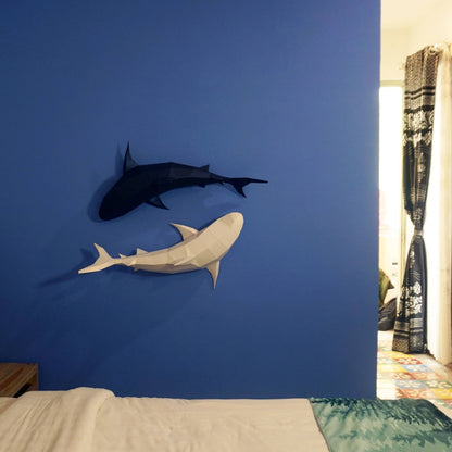 Tiger Sharks 3D PaperCraft Wall Art Origami Model