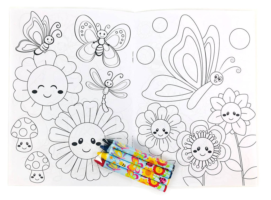 Spring Coloring Books with Crayons Party Favors