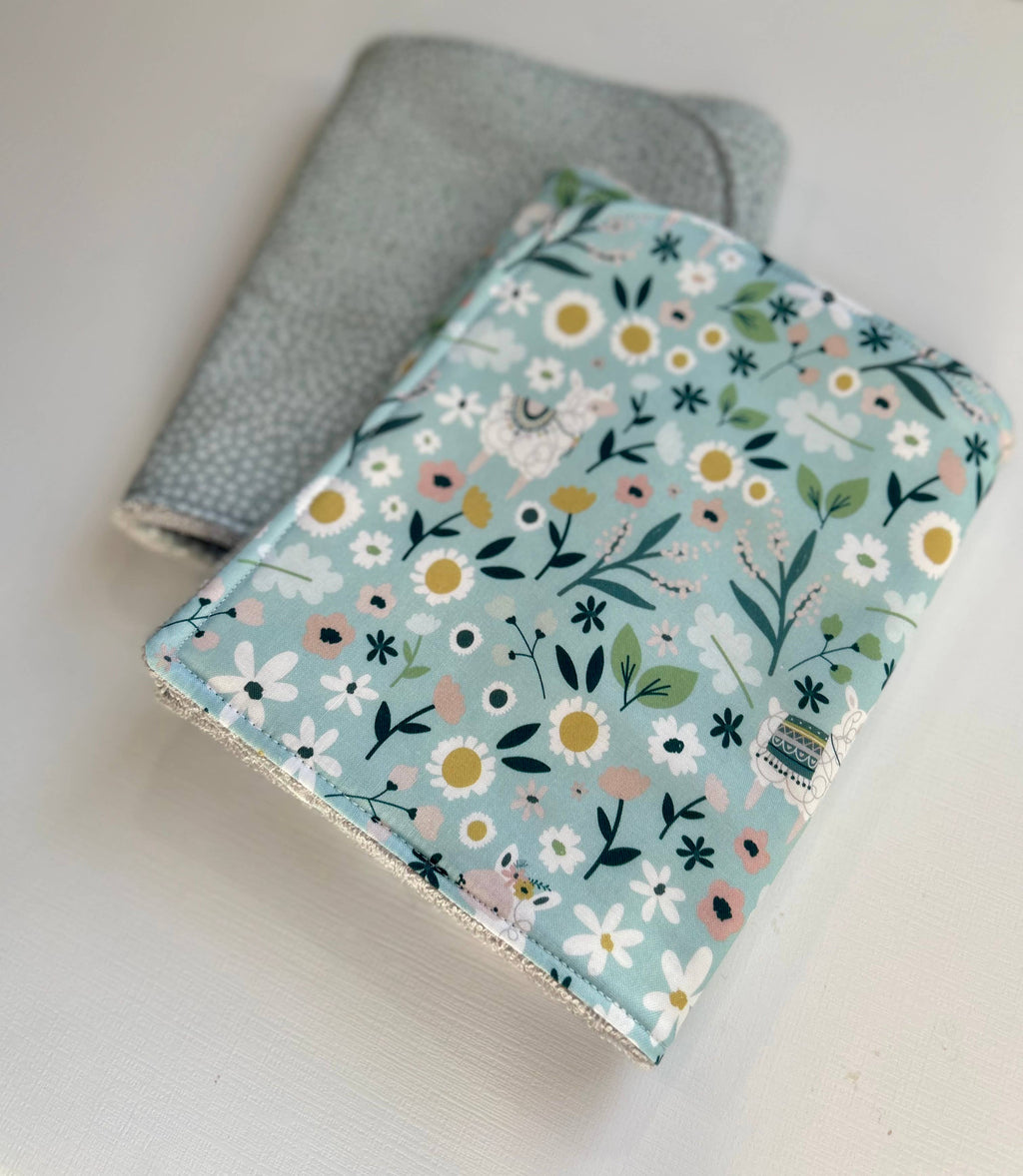 Llama Love Burp Cloth, set of 2