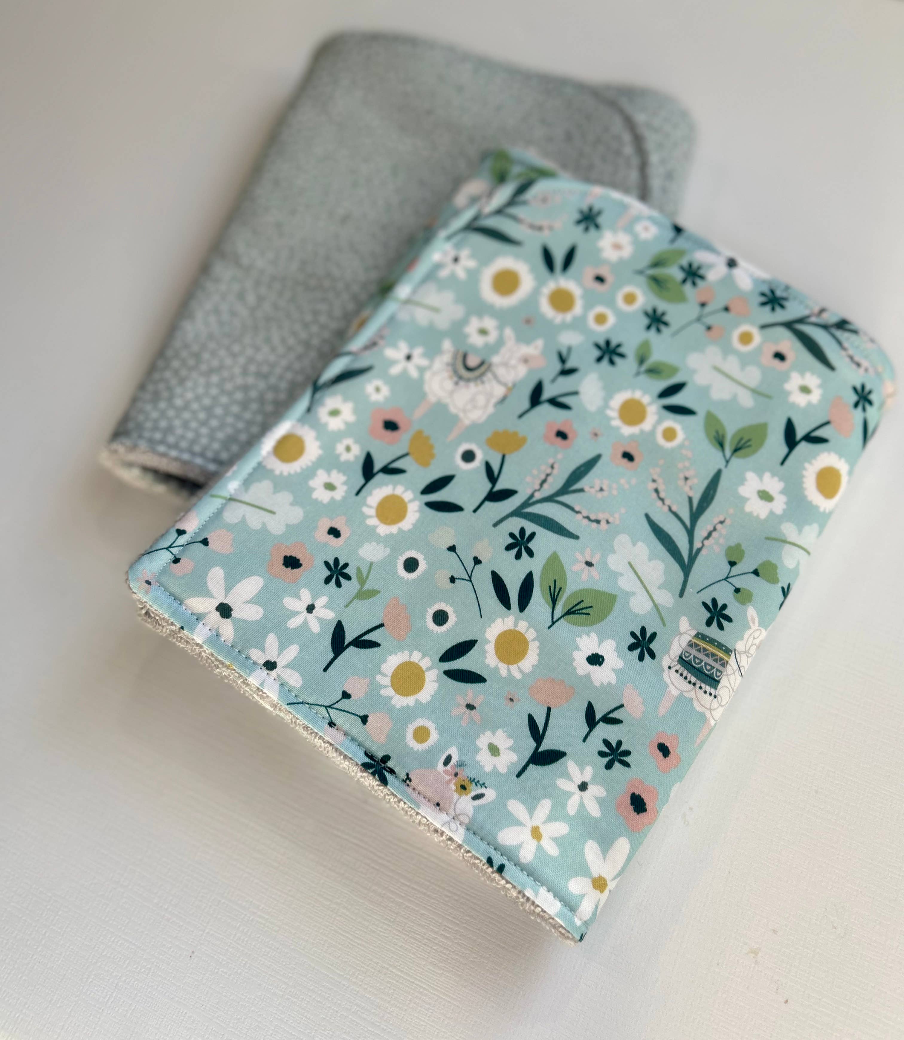 Llama Love Burp Cloth, set of 2