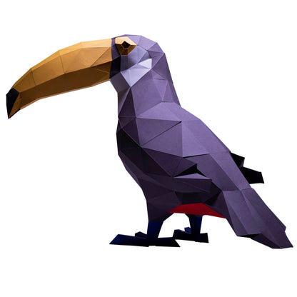 Toucan 3D Paper Art Origami Model, Bird PaperCraft Kit