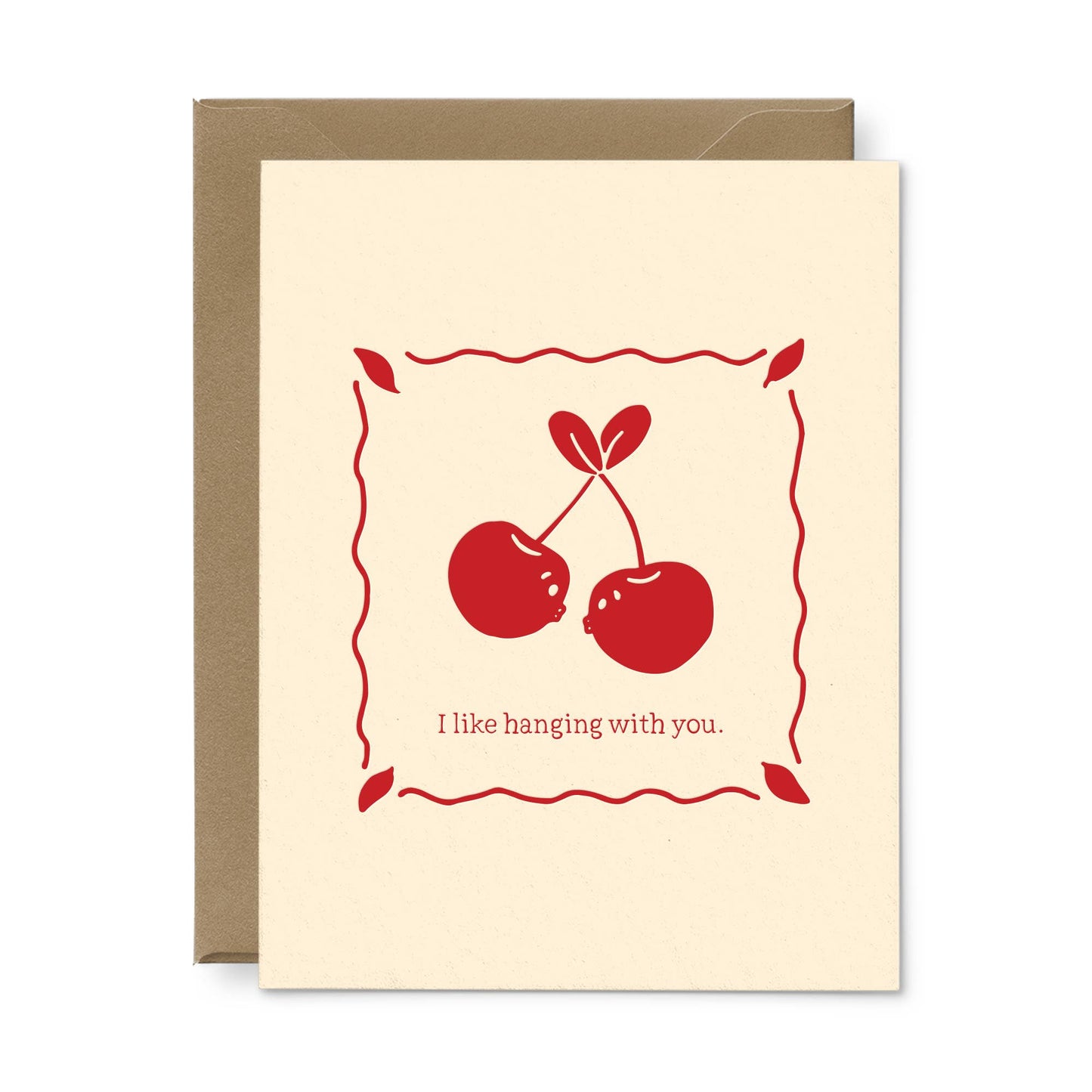 Kissing Cherries Valentine's Day Greeting Card