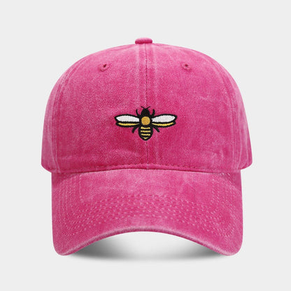Bee Embroidery Baseball Cap -  Outdoor Sun Hat
