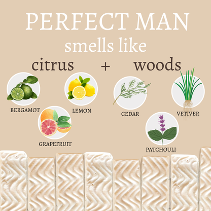 Perfect Man Vegan Handmade Soap Bar For Men - 4oz