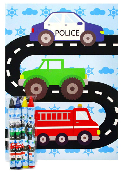 Transportation Vehicles Train and Construction Coloring Book