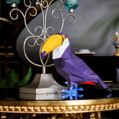 Toucan 3D Paper Art Origami Model, Bird PaperCraft Kit