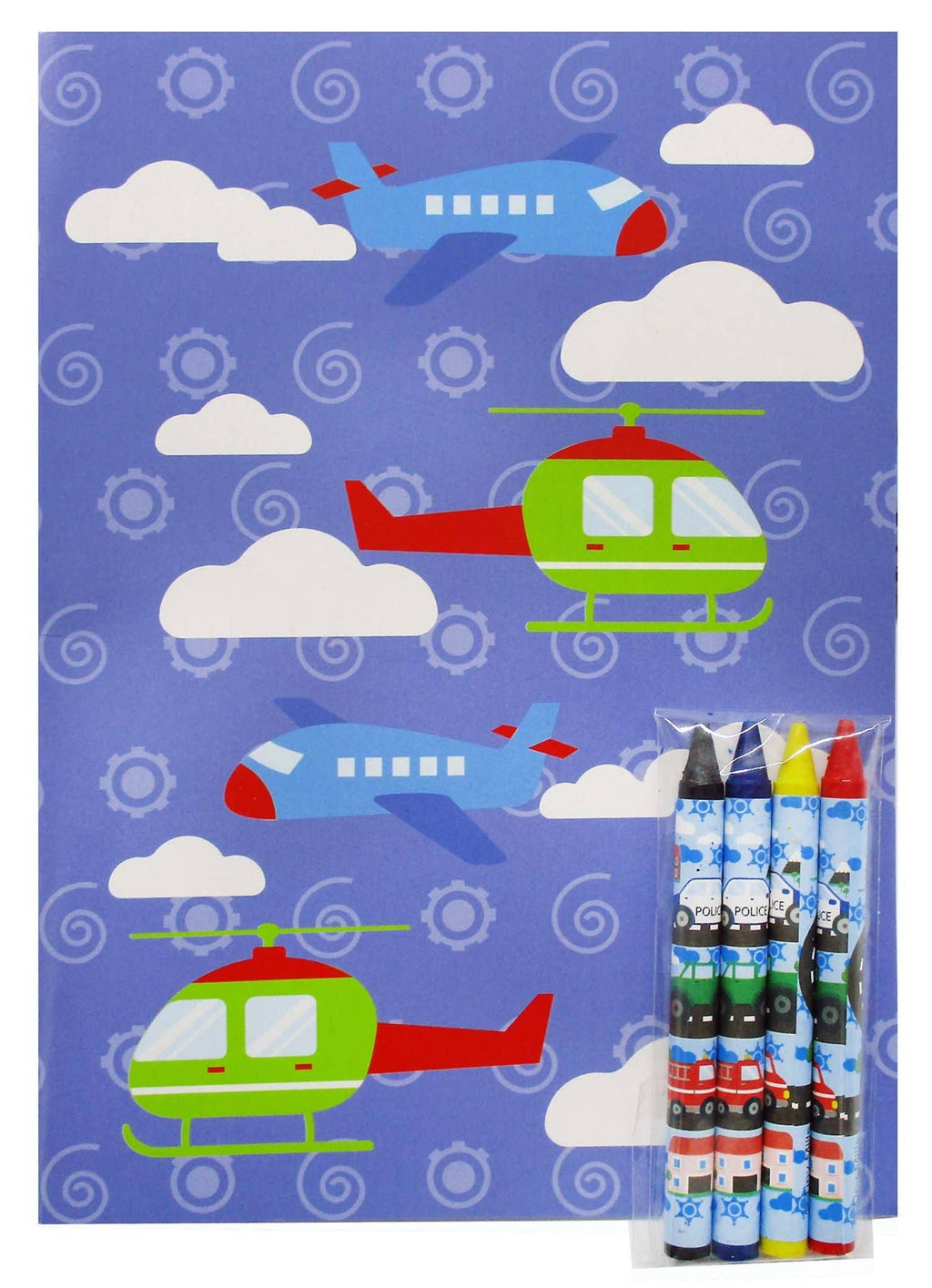 Transportation Vehicles Train and Construction Coloring Book