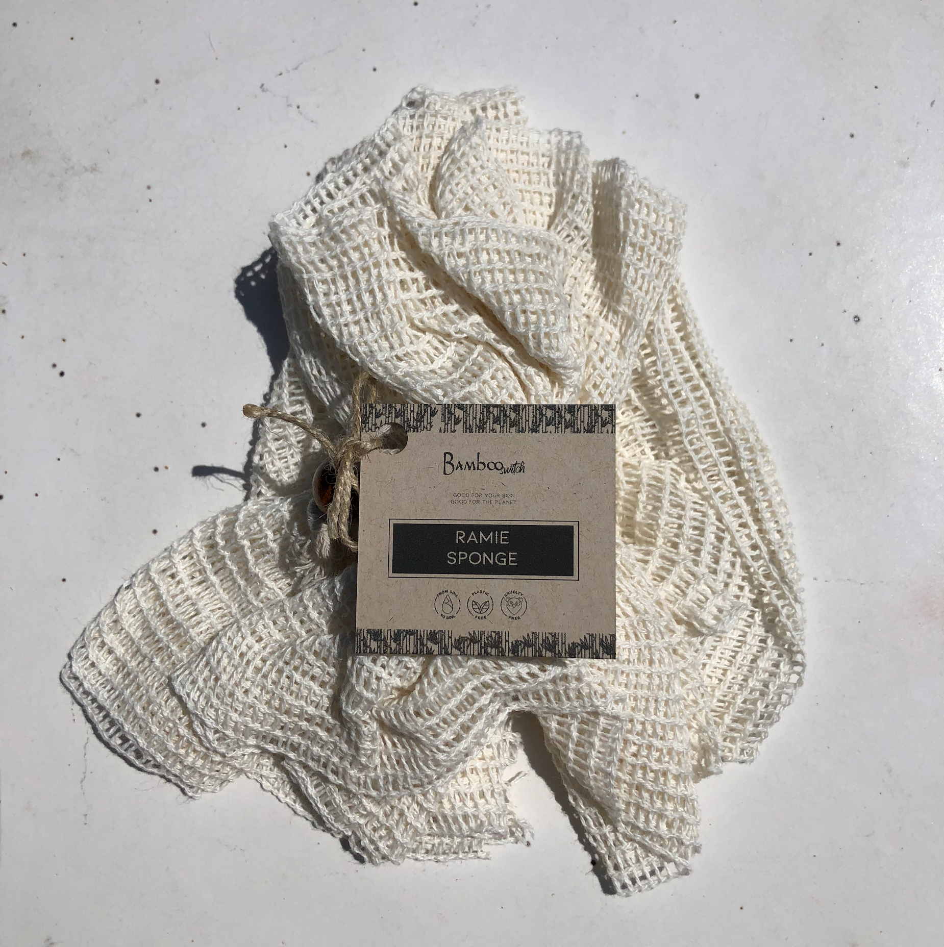 Shower Pouf | Ramie Exfoliating Sponge | Stocking Stuffer