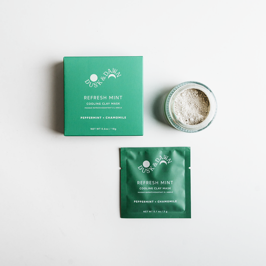 Refresh Mint Cooling Clay Dry Mask - 1 Mask Treatment Pouch